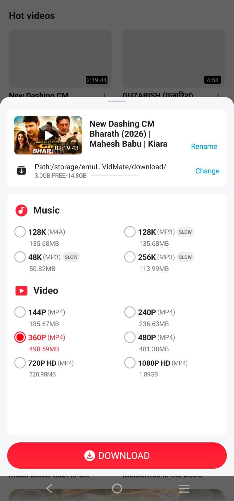 VidMate Screenshot